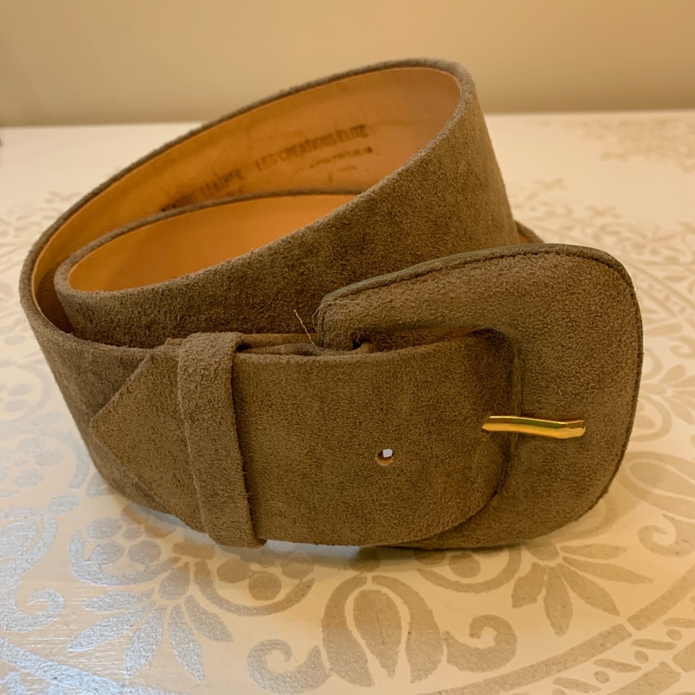LES CREATIONS ELITE Suede Brown Belt